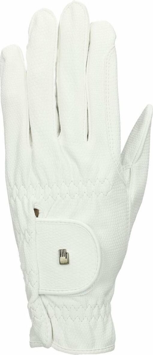 Handschoen Roeck-Grip White - 8 | Paardrij handschoenen