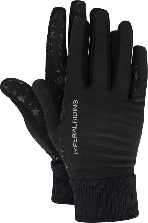 Imperial Riding - Handschoenen Sporty Glow - Zwart - Maat L