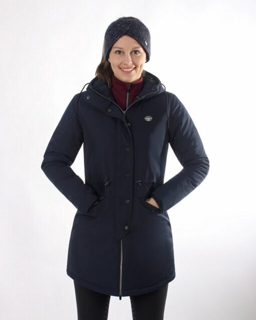 QHP Lange Winterjas Linde Waterproof - maat 48 - Navy