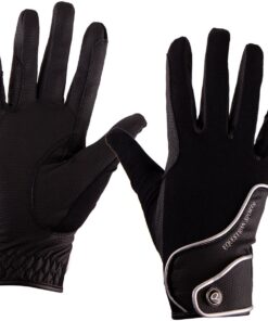 Qhp Handschoen Summer Mesh Zwart - XS | Paardrij handschoenen